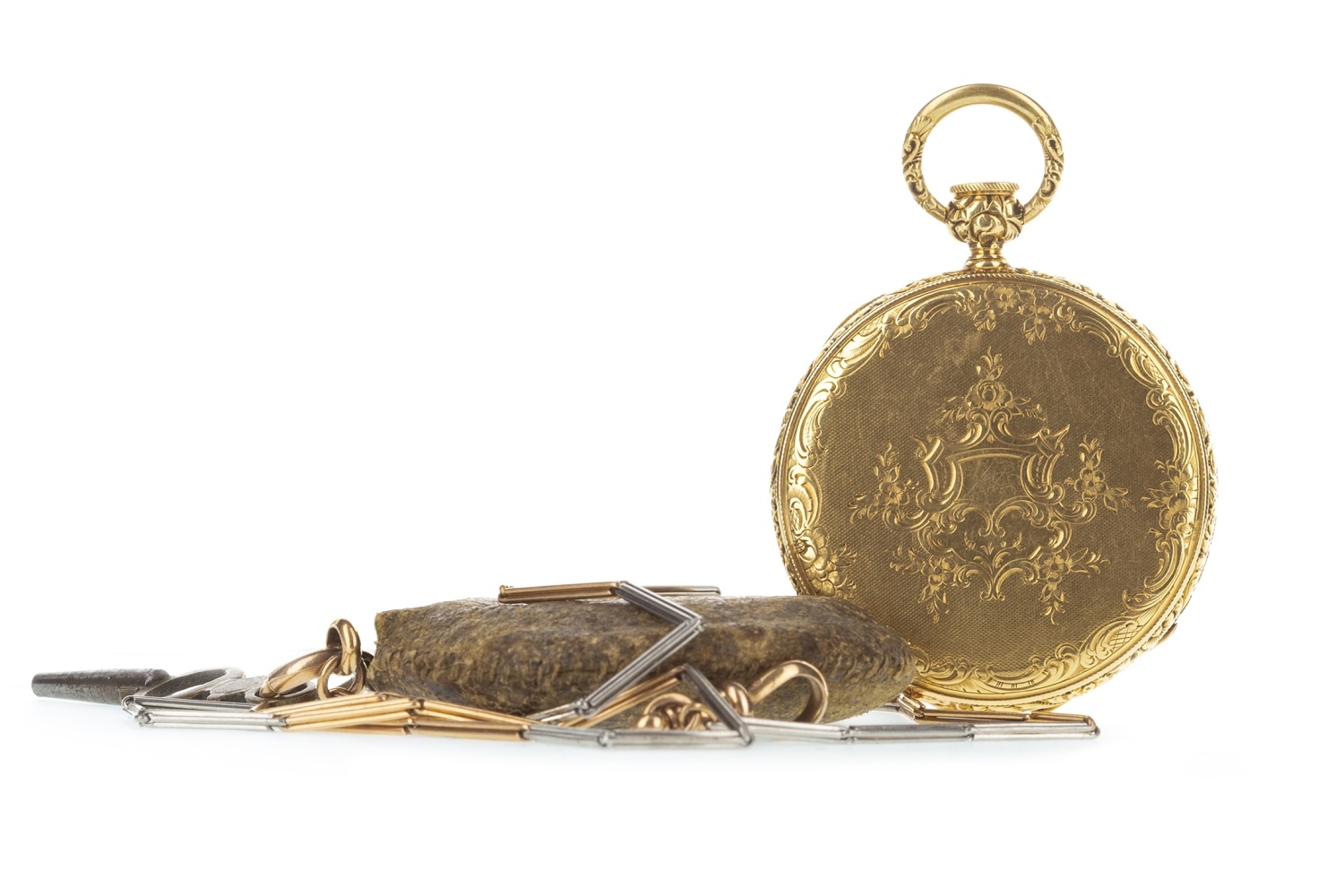 A REPEATER POCKET WATCH AND CHAIN - Image 2 of 4