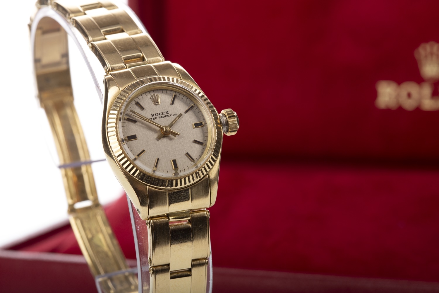 LADYS ROLEX GOLD WATCH - Image 6 of 7