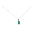 AN EMERALD PENDANT