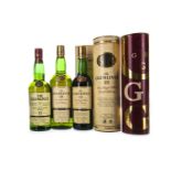 ONE LITRE AND TWO BOTTLES OF GLENLIVET AGED 12 YEARS
