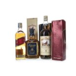 FAMOUS GROUSE ONE LITRE, JOHNNIE WALKER RED LABEL AND BALLANTINE'S GOLD AGED 12 YEARS