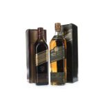 JOHNNIE WALKER PURE MALT AGED 15 YEARS ONE LITRE, AND GOLD LABEL AGED 18 YEARS