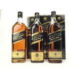 THREE LITRE BOTTLES OF JOHNNIE WALKER BLACK LABEL AGED 12 YEARS