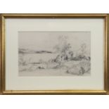 LOCH AWE, CRAUCHAN, A PENCIL SKETCH BY ROBERT CREE CRAWFORD