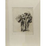 THE ACCORDION PLAYERS, AN ETCHING BY FRANK BRANGWYN