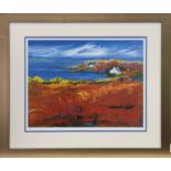 ISLAND OF GIGHA, A COLOUR PRINT BY JOYCE BORLAND