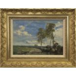 LANDSCAPE WITH TREES, AN OIL BY ROBERT STEVENSON