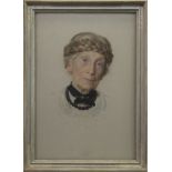 PORTRAIT OF A LADY WITH BLACK BEADS, A PASTEL BY JOHN BULLOCH SOUTER