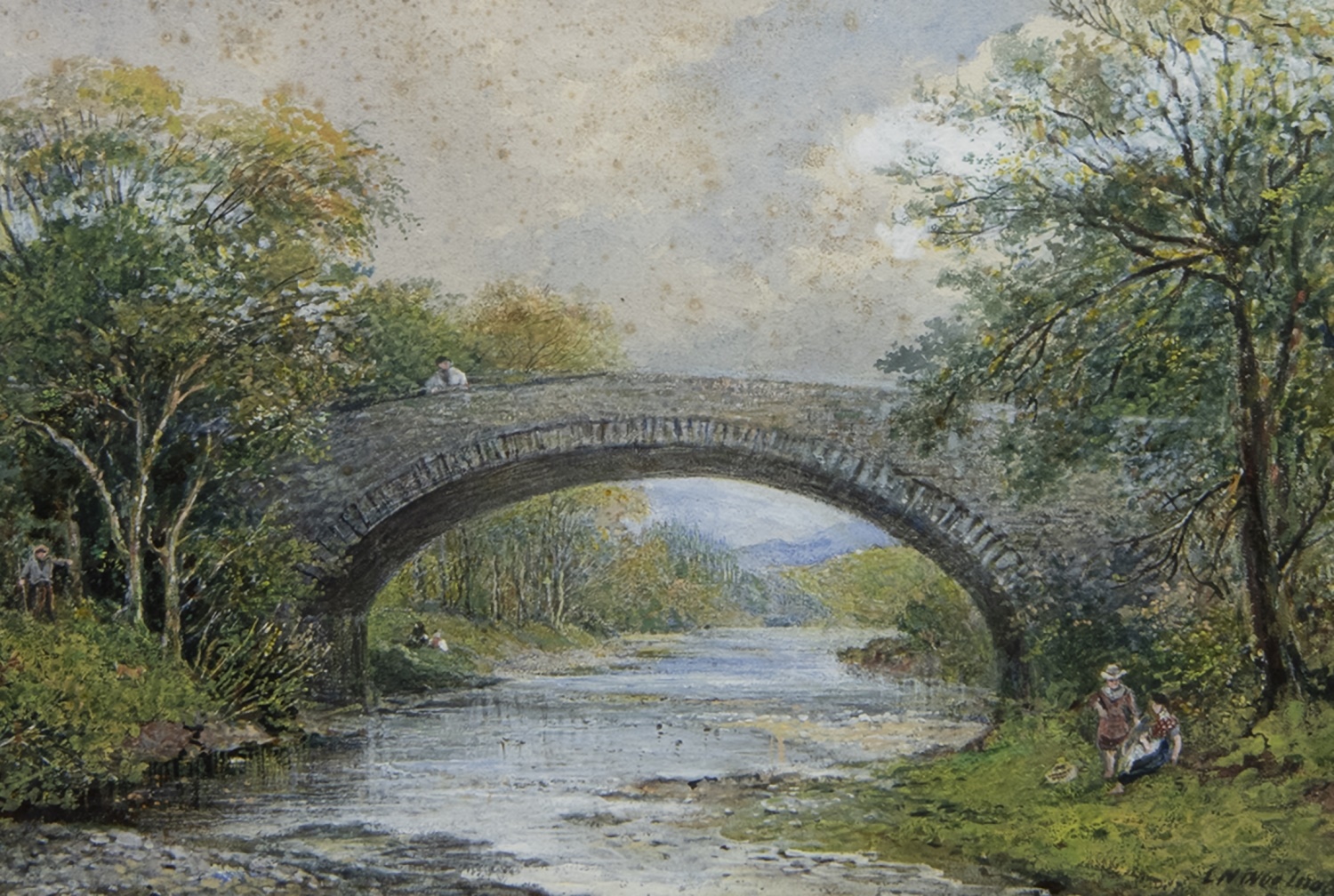 ANNAN BRIDGE, MOFFAT, A MIXED MEDIA BY CHARLES WOOLNOTH - Image 2 of 2