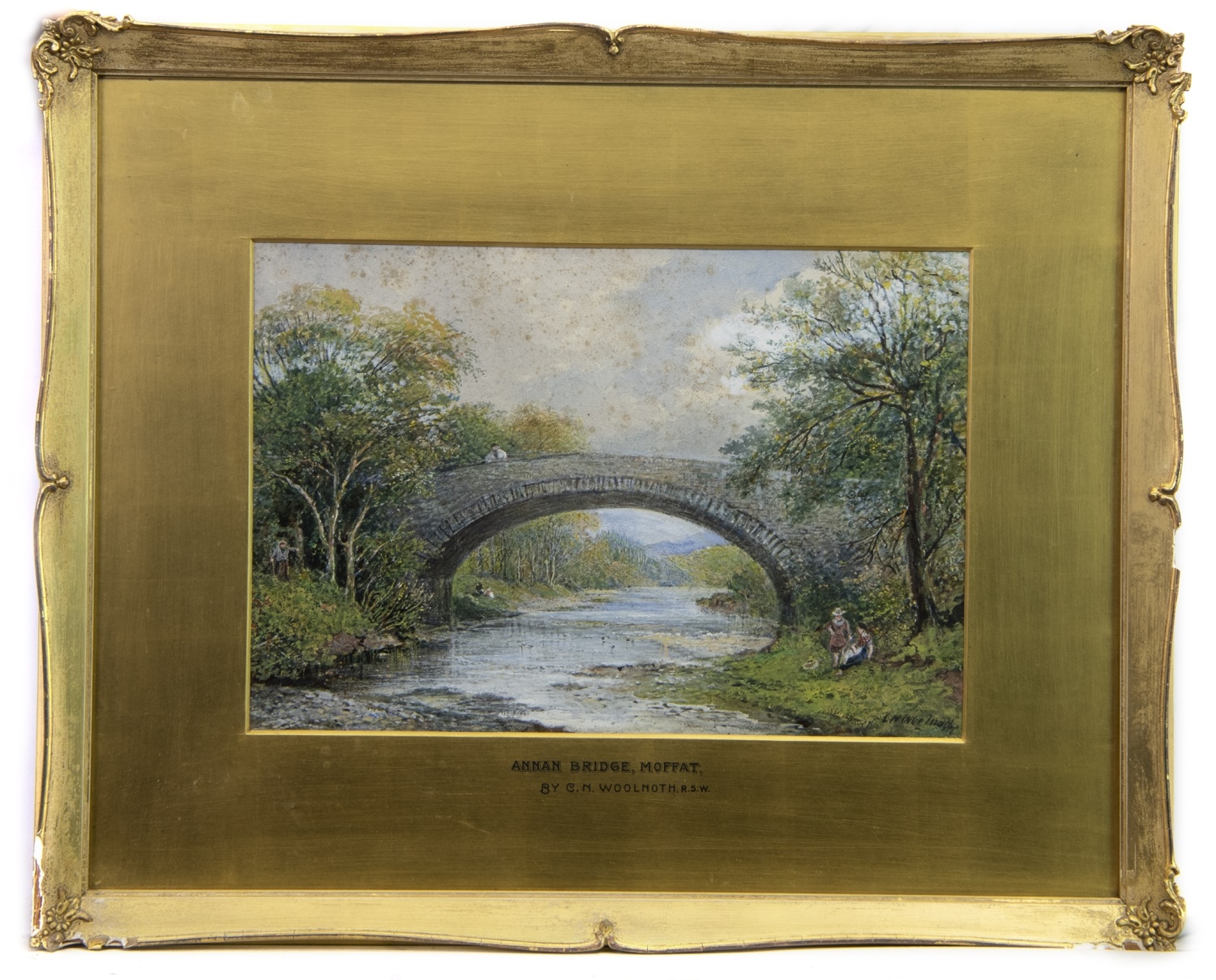 ANNAN BRIDGE, MOFFAT, A MIXED MEDIA BY CHARLES WOOLNOTH