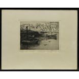 HARBOUR SCENE, AN ETCHING BY GERTRUDE HAYES