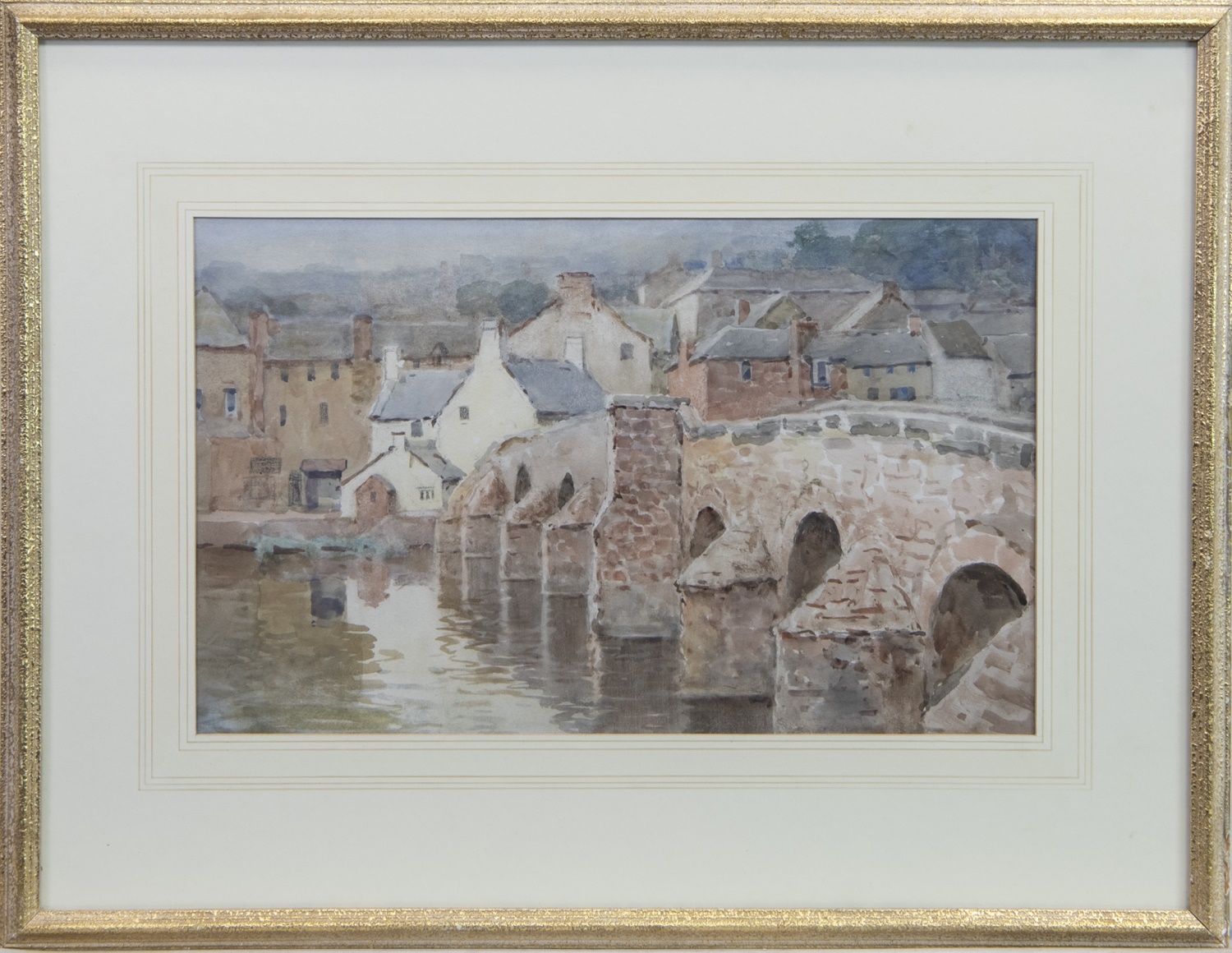 DEVORGILLA BRIDGE, DUMFRIES, A SCOTTISH SCHOOL WATERCOLOUR