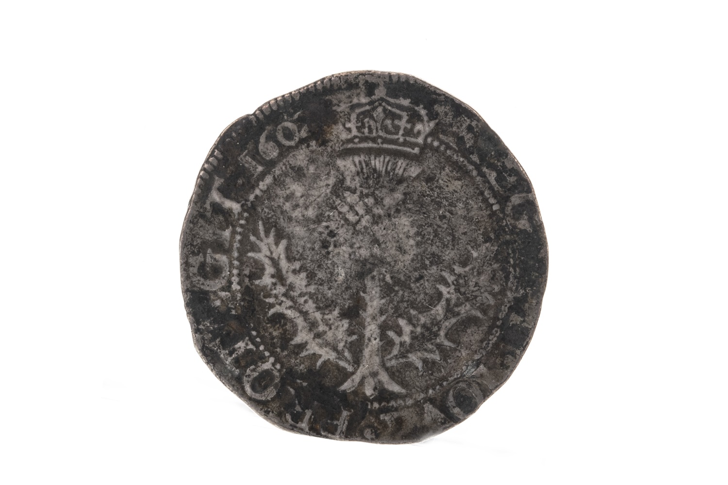 SCOTLAND - JAMES VI (1566 - 1625) MERK OR HALF THISTLE DOLLAR DATED 1602 - Image 2 of 2