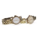 TWO LADY'S GOLD PLATED WATCHES
