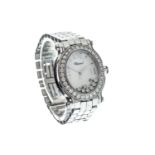 A LADY'S CHOPARD HAPPY SPORT STAINLESS STEEL QUARTZ WRIST WATCH