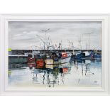 MOORED UP, PITTENWEEM AN OIL BY HELEN MCDONALD MATHIE