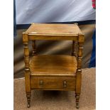 A VICTORIAN WALNUT TWO TIER OCCASIONAL TABLE