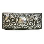 A VICTORIAN SILVER RING BOX