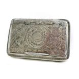 A GEORGE III SILVER SNUFF BOX