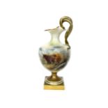 A ROYAL WORCESTER EWER BY HARRY STINTON