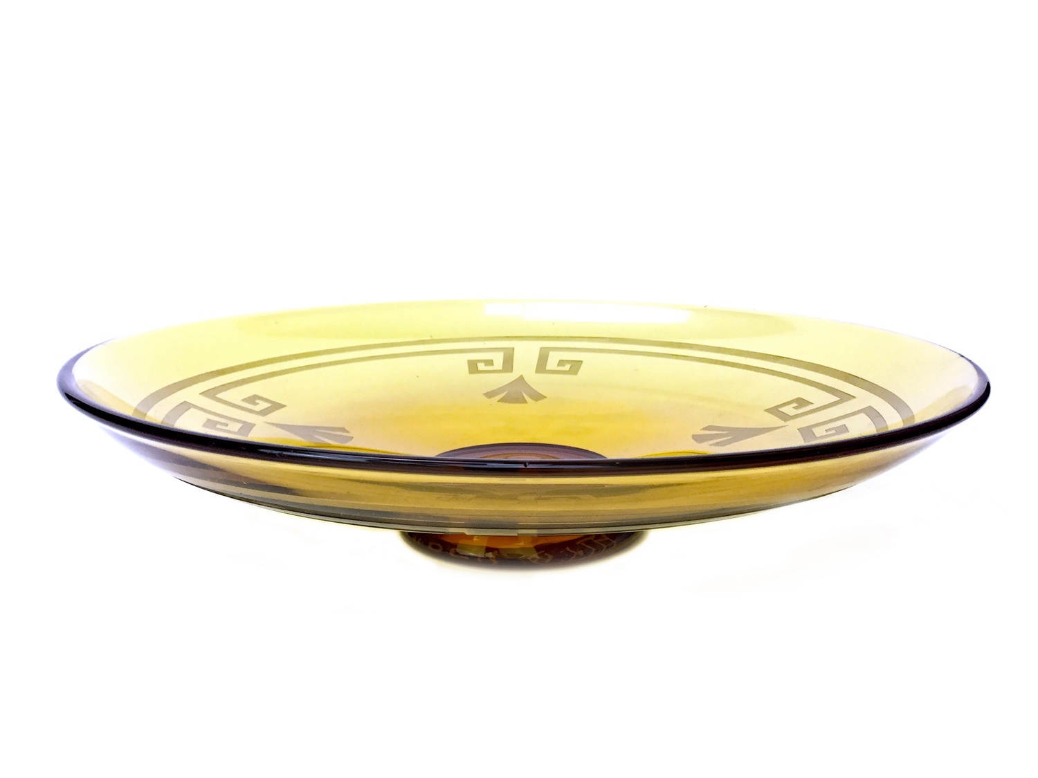 AN ANDRE DELATTE GLASS BOWL