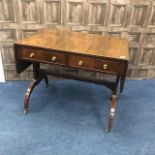 A MAHOGANY OBLONG SOFA TABLE OF REGENCY DESIGN