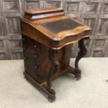 A VICTORIAN WALNUT DAVENPORT DESK