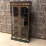 AN ATTRACTIVE VICTORIAN BOULLE DISPLAY CABINET