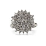 A DIAMOND CLUSTER RING