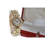 A LADY'S DIAMOND SET CARTIER WATCH