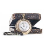 A GOLD LADY'S FOB WATCH