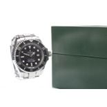 A GENTLEMAN'S ROLEX DEEP SEA SEA-DWELLER STAINLESS STEEL AUTOMATIC WRIST WATCH,