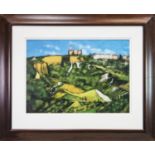 TUSCAN LANDSCAPE, A PASTEL BY PETER NARDINI