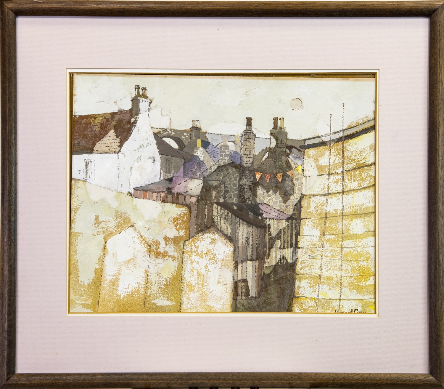 BACK COURTS, A MIXED MEDIA BY LEONARD GRAY