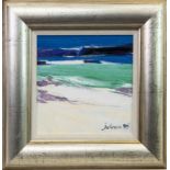 WHITE STRAND, ISLE OF IONA, AN OIL BY JOLOMO