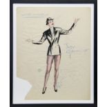 JUDY GARLAND COSTUME DESIGN, A MIXED MEDIA BY ROBERT ST JOHN ROPER