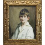 PORTRAIT OF A BOY, AN OIL BY COWAN DOBSON