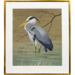 HERON, A GOUACHE BY RALSTON GUDGEON