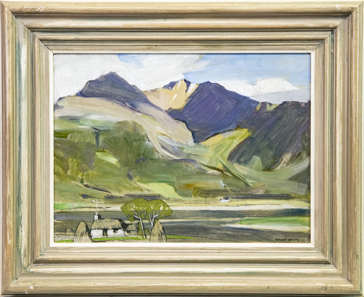 BLAVEN SKYE, AN OIL BY JOHN GUTHRIE SPENCE SMITH