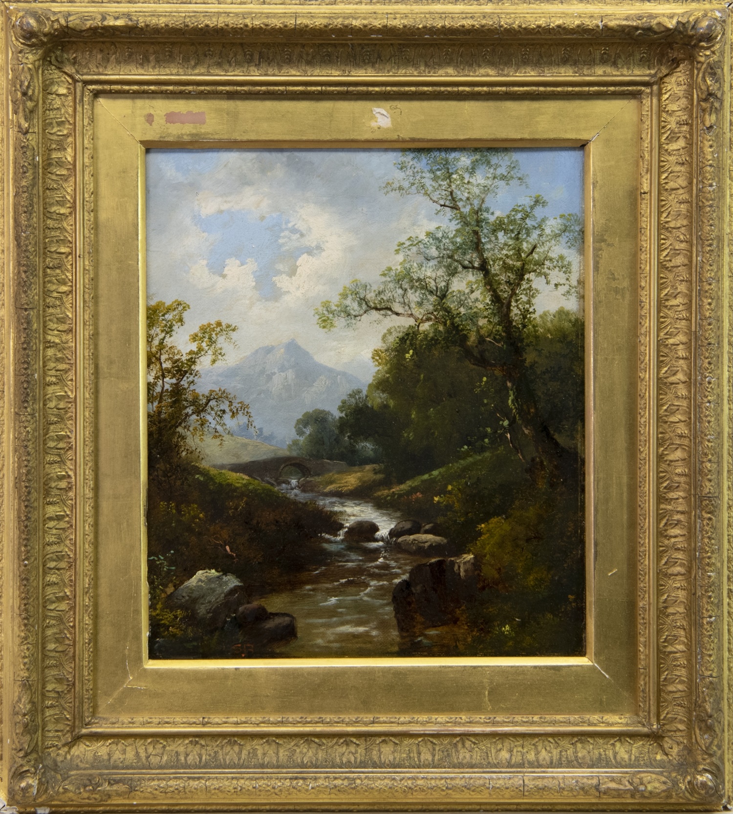 STREAM IN A FOREST, AN OIL BY JAMES BURRELL SMITH - Image 2 of 2