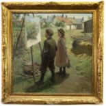 THE YOUNG ART CRITICS, AN OIL BY JAMES RIDDEL