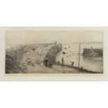 ST ANDREW'S HARBOUR, A DRYPOINT BY WILLIAM LIONEL WYLLIE