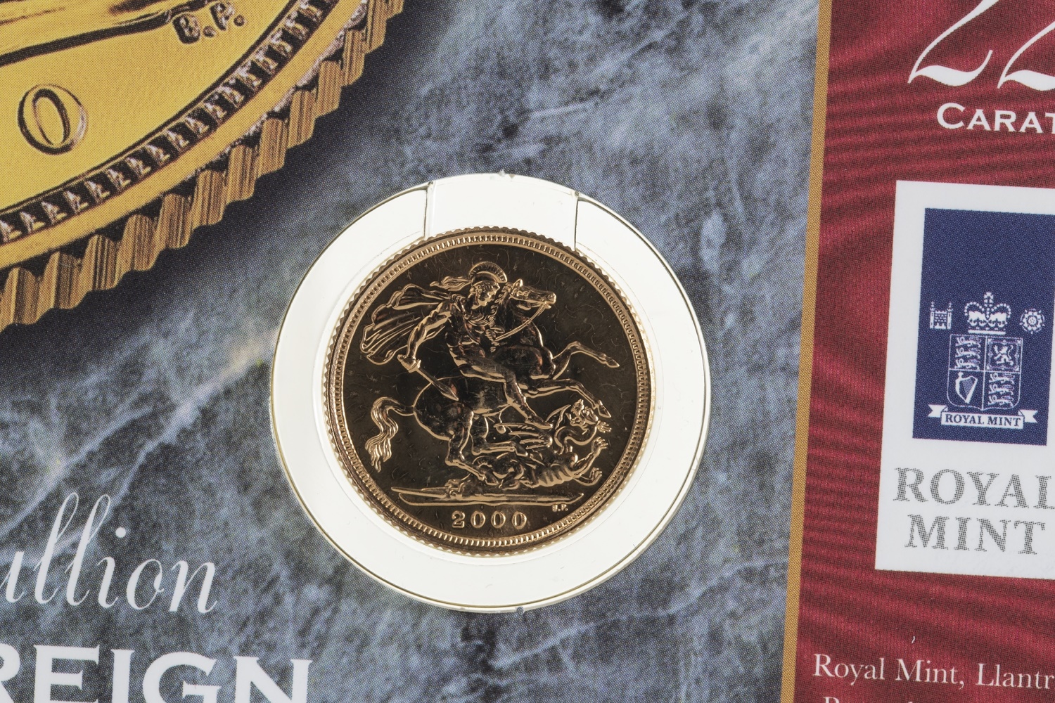 2000 GOLD BULLION ST GEORGE & THE DRAGON SOVEREIGN