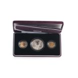 2001 GOLD PROOF SOVEREIGN AND SILVER PROOF CROWN VICTORIA CENTENARY COLLECTION THREE COIN SET