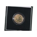 2001 GOLD PROOF MARCONI £2 COIN