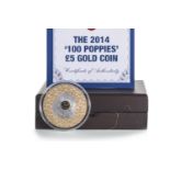 THE 2014 '100 POPPIES' £5 GOLD COIN