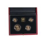 1998 GOLD PROOF UK SOVEREIGN FOUR COIN SET