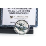 THE 75TH ANNIVERSARY OF THE BATTLE OF BRITAIN SILVER NUMISPROOF COIN