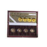 2004 UK GOLD PROOF PATTERN COLLECTION FOUR COIN SET