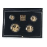 1996 GOLD PROOF BRITANNIA FOUR COIN SET